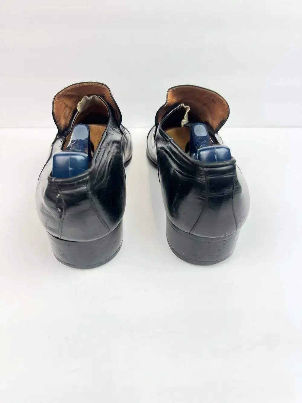 Vintage  Men's Black Lizard Embossed Leather Slip-On Dress Shoes Size 9.5M